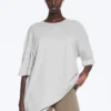 Lässiges T-Shirt – Staubhellgrau Lässiges T-Shirt – Staubhellgrau