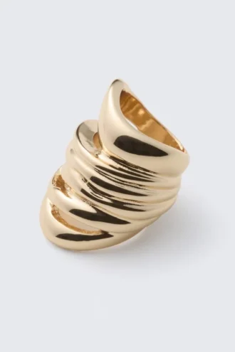 Massiver, organisch geformter Ring – Gold