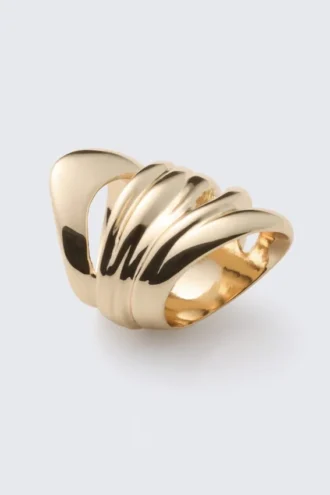 Massiver, organisch geformter Ring – Gold