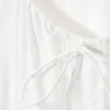 Maxikleid aus Baumwollpopeline mit Stufen – Weiß