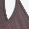 Maxikleid aus Jersey mit Racerback – Dusty Plum
