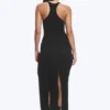 Maxikleid aus Jersey mit Racerback – Schwarz Maxikleid aus Jersey mit Racerback – Schwarz