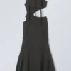 Maxikleid mit geflochtenen Cut-outs – Dunkelgrau Maxikleid mit geflochtenen Cut-outs – Dunkelgrau