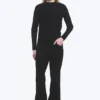 Mercury Mid Rise Relaxed Bootcut Jeans – Black Rinse – Schwarz