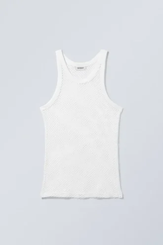 Mesh-Tanktop – Weiß