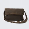 Messenger-Tasche aus gewachstem Baumwoll-Canvas – Dunkelbraun Messenger-Tasche aus gewachstem Baumwoll-Canvas – Dunkelbraun