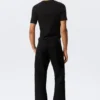 Meteor Low Rise Relaxed Straight Jeans – Black Rinse – Schwarz