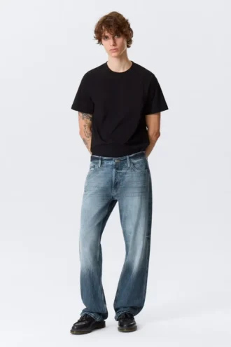 Meteor Low Rise Relaxed Straight Jeans – Board Blue – Mittelblau Meteor Low Rise Relaxed Straight Jeans – Board Blue – Mittelblau