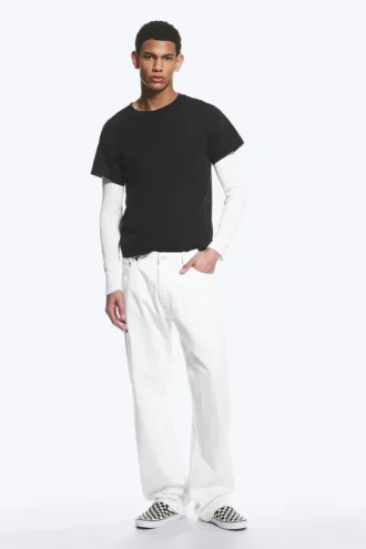 Meteor Low Rise Relaxed Straight Jeans – Dirty White – Weiß Meteor Low Rise Relaxed Straight Jeans – Dirty White – Weiß