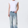 Meteor Low Rise Relaxed Straight Jeans – Kimberley Blue – Mittelblau