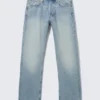Meteor Low Rise Relaxed Straight Jeans – Kimberley Blue – Mittelblau