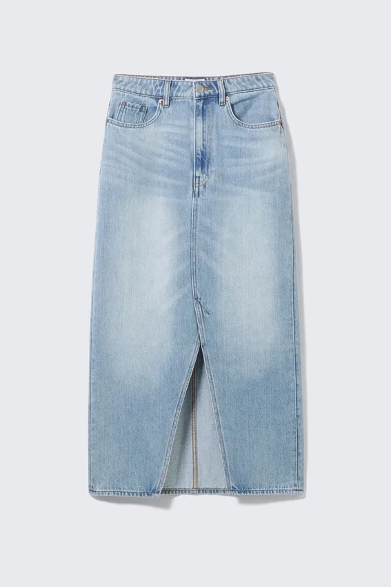 Midi-Jeansrock – Fresh Blue – Hellblau Midi-Jeansrock – Fresh Blue – Hellblau