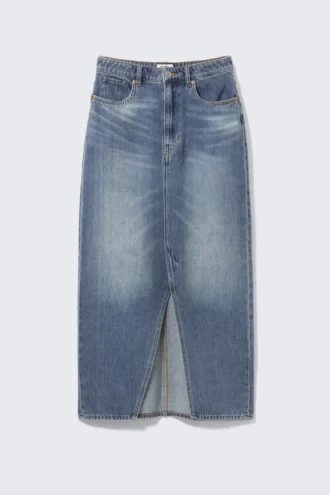 Midi-Jeansrock – Mountain Blue