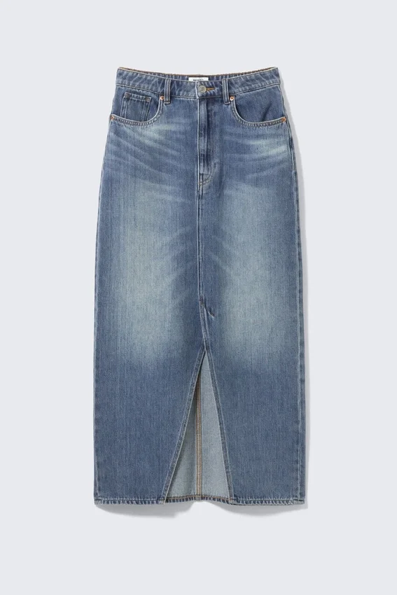 Midi-Jeansrock – Mountain Blue Midi-Jeansrock – Mountain Blue