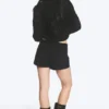 Mini-Anzug-Shorts mit niedriger Taille – Schwarz Mini-Anzug-Shorts mit niedriger Taille – Schwarz