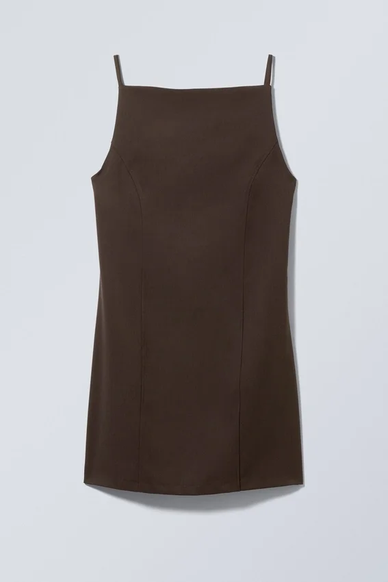 Mini-Anzugkleid – Dunkelbraun Mini-Anzugkleid – Dunkelbraun