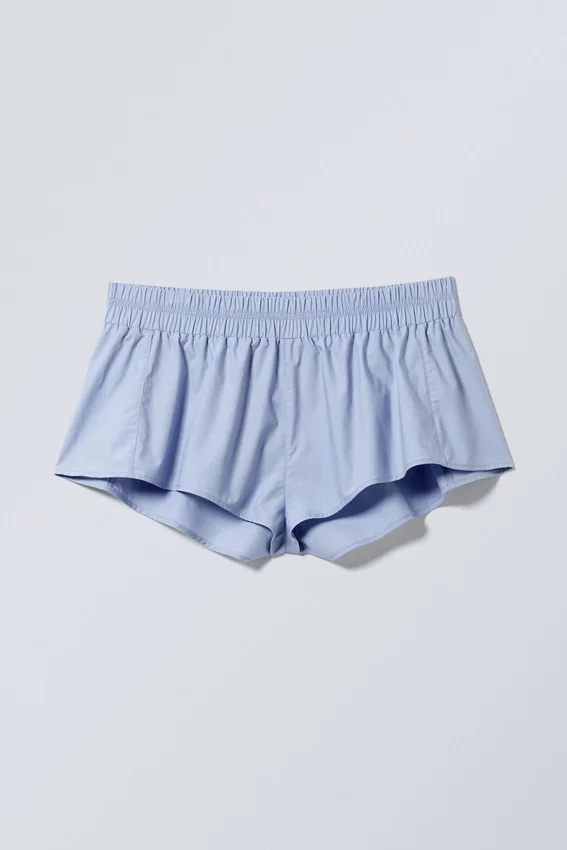 Mini-Baumwoll-Shorts – Hellblau Mini-Baumwoll-Shorts – Hellblau