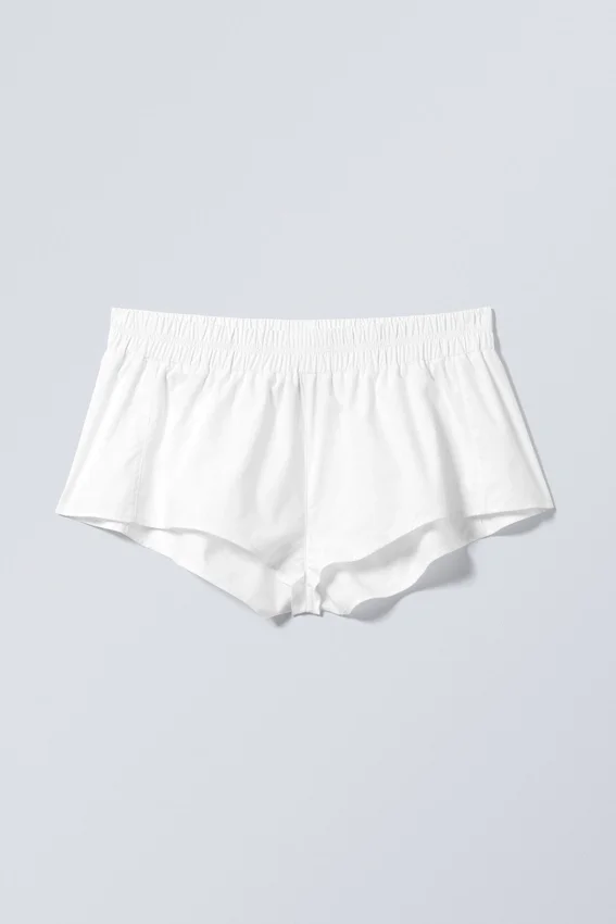 Mini-Baumwoll-Shorts – Weiß Mini-Baumwoll-Shorts – Weiß