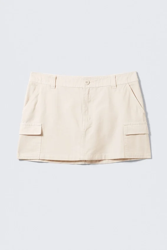 Mini-Cargo-Röckchen aus Baumwolle – Off-White Mini-Cargo-Röckchen aus Baumwolle – Off-White