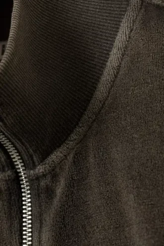 Mini-Jacke aus gewaschenem Samt – gewaschenes Schwarz