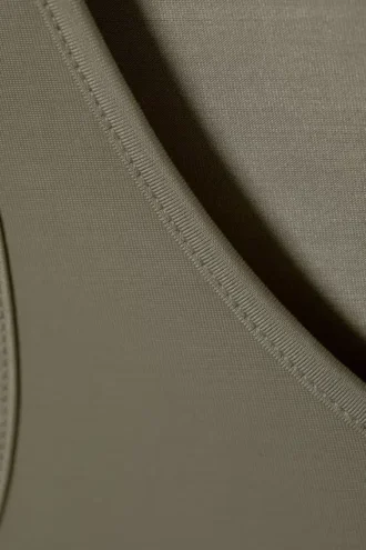 Mini-Jersey-Tank-Kleid – Khaki-Grün