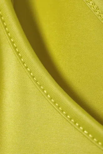 Mini-Kleid mit asymmetrischem Bindeband – Leuchtend Gelb