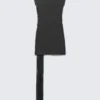 Mini-Kleid mit Cut-outs und Trägern – Dunkelgrau