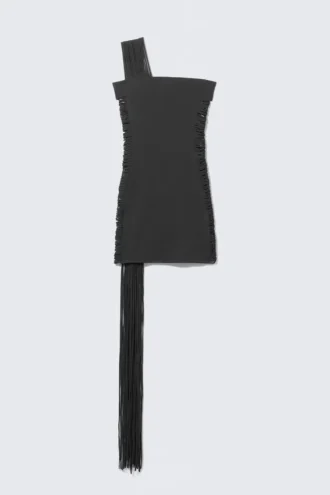 Mini-Kleid mit Cut-outs und Trägern – Dunkelgrau