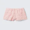 Mini-Shorts mit Rüschen und Spitze – Hellrosa Mini-Shorts mit Rüschen und Spitze – Hellrosa