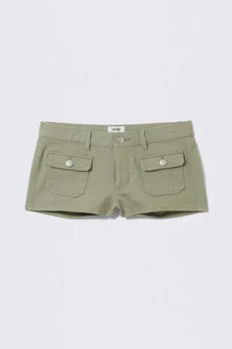 Mini-Shorts mit Utility-Taschen – Hellkhaki