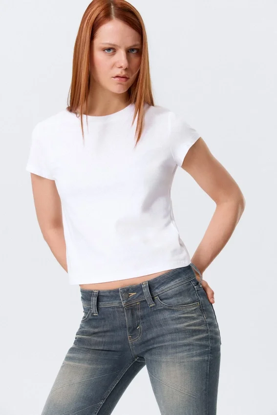 Mini-T-Shirt in Regular-Fit – Weiß Mini-T-Shirt in Regular-Fit – Weiß