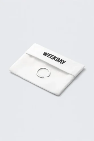 Minimalistischer versilberter offener Ring – Silber
