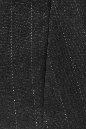 Minirock aus gebürstetem Twill mit niedriger Leibhöhe – Dunkelgrau – Metallic-Streifen