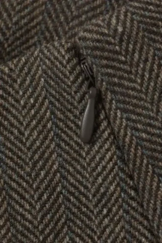 Minirock aus Twill – Dark Mole Herringbone