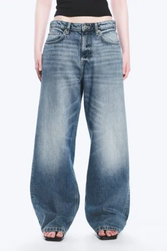 Missy Low-Rise-Jeans mit lockerer, gerader Passform – Blue Horses – Mittelblau Missy Low-Rise-Jeans mit lockerer, gerader Passform – Blue Horses – Mittelblau