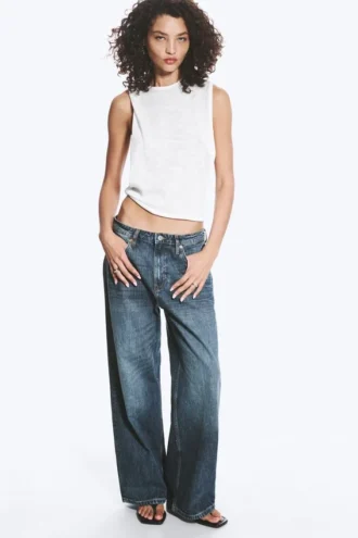 Missy Low Rise Loose Straight Jeans – Blue Hymn – Mittelblau
