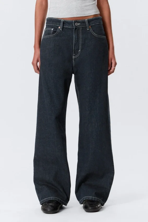 Missy Low Rise Loose Straight Jeans – Blue Rinse – Dunkelblau Missy Low Rise Loose Straight Jeans – Blue Rinse – Dunkelblau