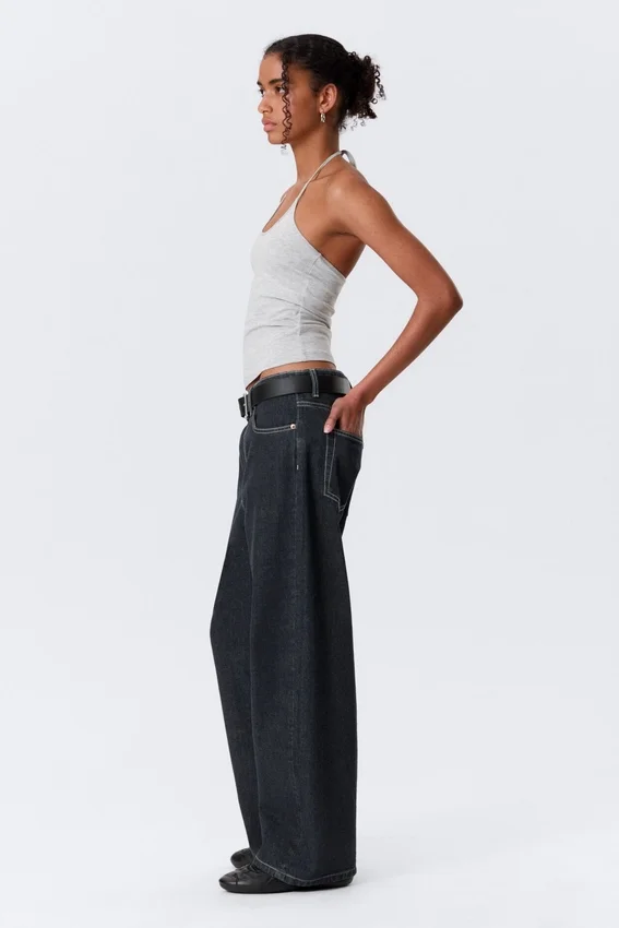 Missy Low Rise Loose Straight Jeans – Blue Rinse – Dunkelblau Missy Low Rise Loose Straight Jeans – Blue Rinse – Dunkelblau