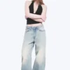 Missy Low Rise Loose Straight Jeans – Broken Blue – Hellblau