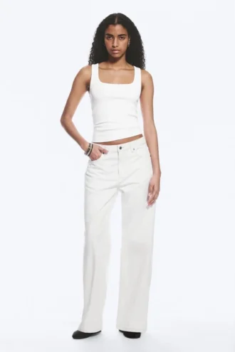 Missy Low Rise Loose Straight Jeans – Dirty White – Weiß Missy Low Rise Loose Straight Jeans – Dirty White – Weiß