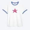 Mit Print-T-Shirt – Weiß – Stern Mit Print-T-Shirt – Weiß – Stern
