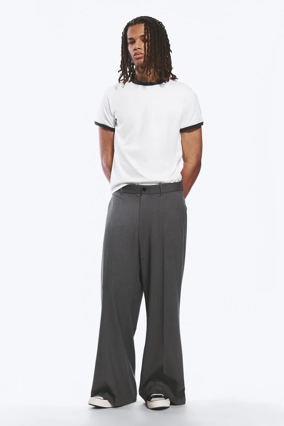 Moe Hose Relaxed Fit Low Waist – Grau Melange Moe Hose Relaxed Fit Low Waist – Grau Melange