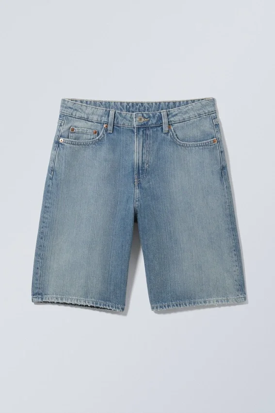 Monterey Low Rise Denim Shorts – Blue Fade – Mittelblau Monterey Low Rise Denim Shorts – Blue Fade – Mittelblau