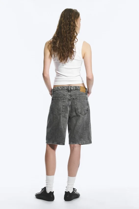 Monterey Low Rise Denim Shorts – Grey Fade – Grau Monterey Low Rise Denim Shorts – Grey Fade – Grau