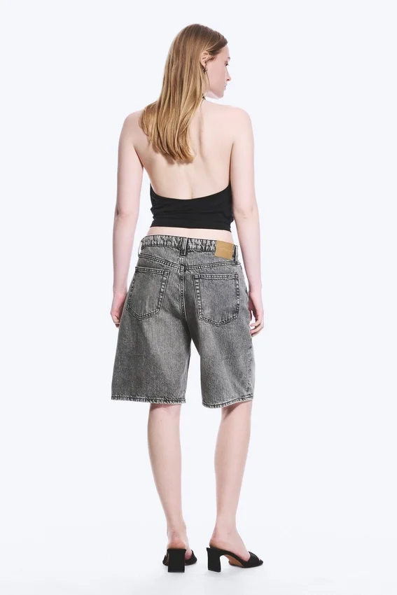 Monterey Low Rise Denim Shorts – Grey Fade – Grau Monterey Low Rise Denim Shorts – Grey Fade – Grau