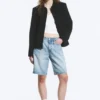 Monterey Low-Rise-Jeansshorts – Kimberley Blue – Hellblau Monterey Low-Rise-Jeansshorts – Kimberley Blue – Hellblau