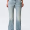 Moon Mid Rise Regular Bootcut Jeans – Seventeen Blue – Mittelblau
