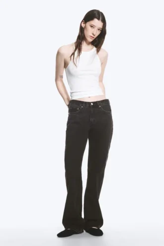 Moon Mid Rise Regular Bootcut Jeans – Tuned Black – Schwarz Moon Mid Rise Regular Bootcut Jeans – Tuned Black – Schwarz