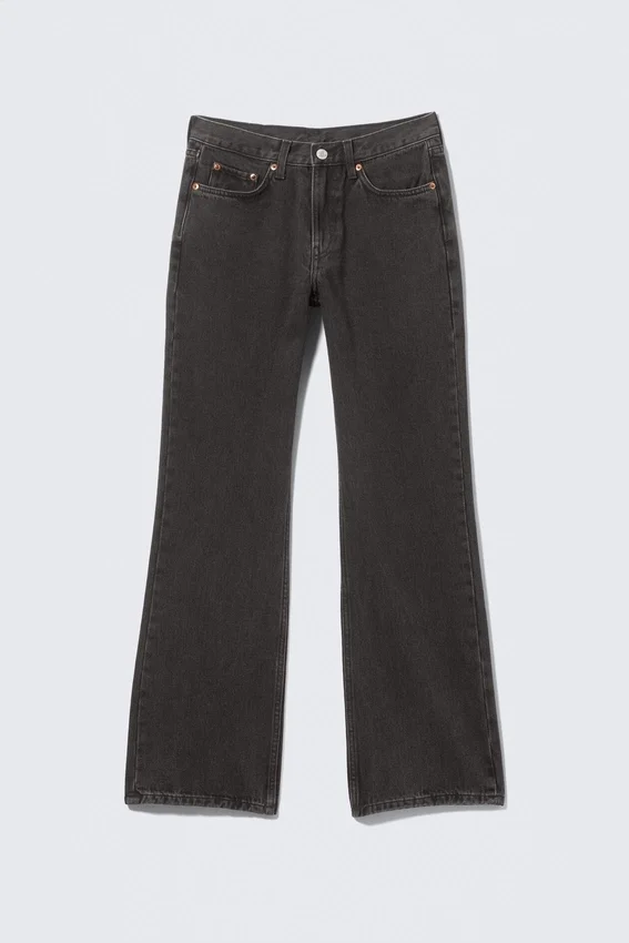 Moon Mid Rise Regular Bootcut Jeans – Tuned Black – Schwarz Moon Mid Rise Regular Bootcut Jeans – Tuned Black – Schwarz