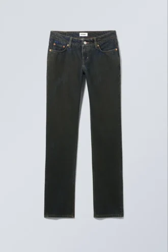 Nail Low Rise Slim Straight Jeans – Soil Blue – Brown Stained Blue Nail Low Rise Slim Straight Jeans – Soil Blue – Brown Stained Blue